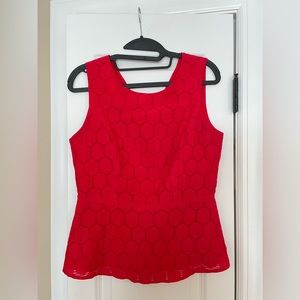 Super Cute Sleeveless Peplum Top with V-Neck back from Banana Republic